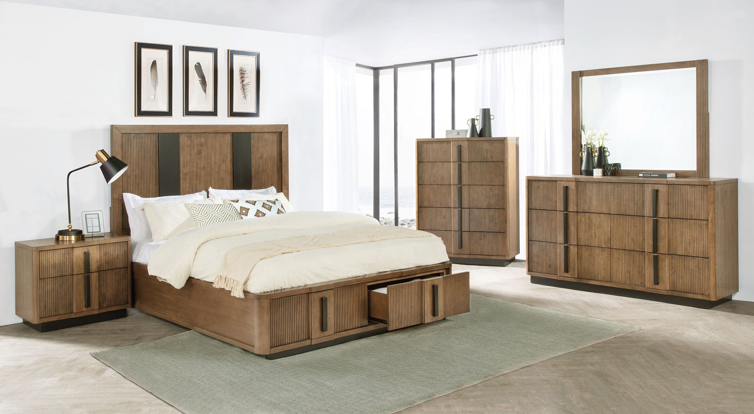 Tampa Furniture Outlet - Coaster - Terrace 5-piece Queen Bedroom Set Ash Brown - 224900Q-S5