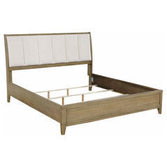 Tampa Furniture Outlet - Coaster - Granada Upholstered Eastern King Panel Bed Natural Pine - 224921KE