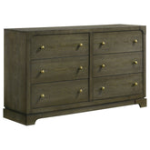 Tampa Furniture Outlet - Coaster - Gran Park 6-drawer Dresser Cabinet Dark Cocoa - 224933