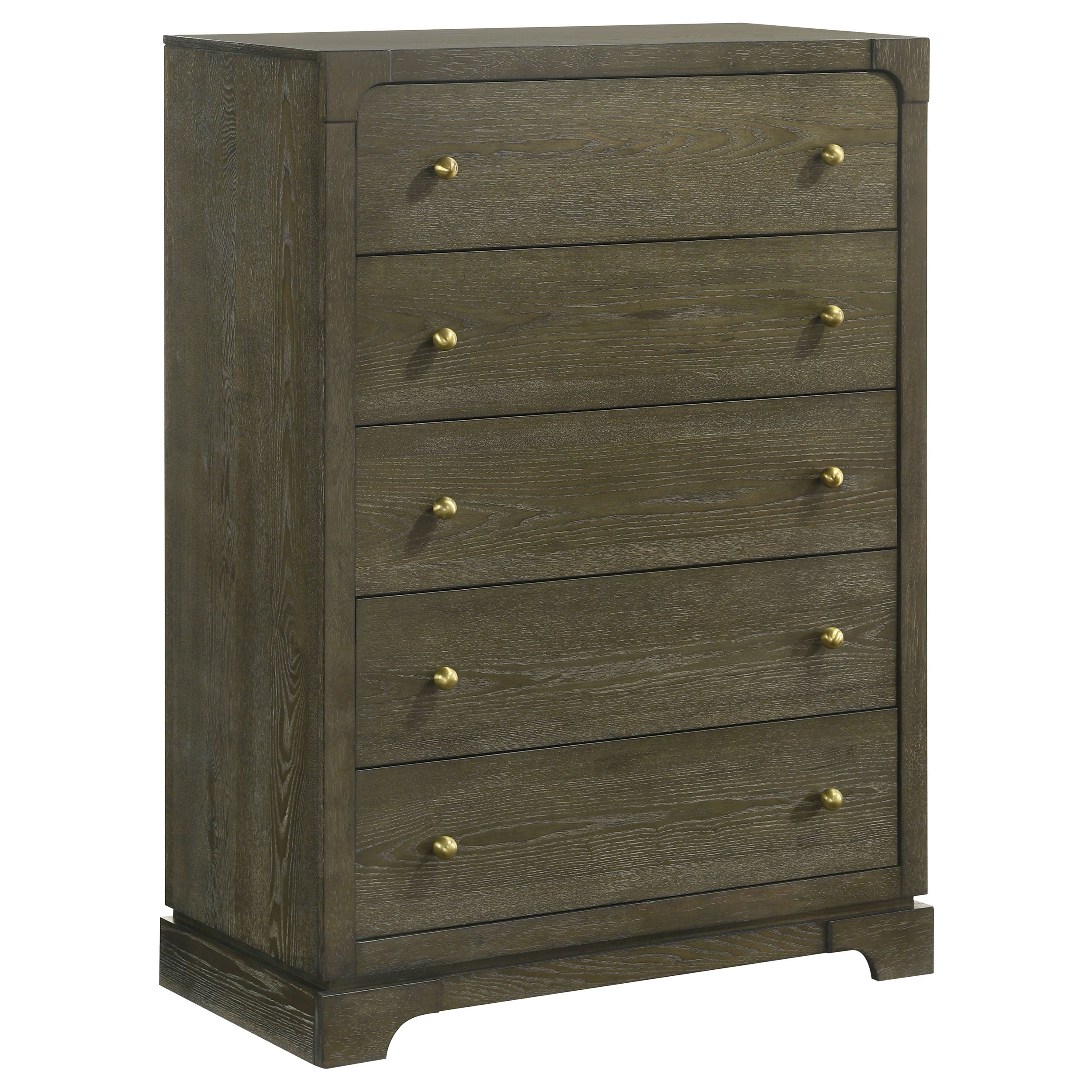 Tampa Furniture Outlet - Coaster - Gran Park 5-drawer Bedroom Chest of Drawers Dark Cocoa - 224935