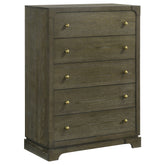 Tampa Furniture Outlet - Coaster - Gran Park 5-drawer Bedroom Chest of Drawers Dark Cocoa - 224935