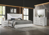 Tampa Furniture Outlet - Coaster - Ives 4-piece Queen Bedroom Set White High Gloss - 224941Q-S4