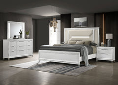 Tampa Furniture Outlet - Coaster - Marmore 4-piece Queen Bedroom Set White - 224961Q-S4