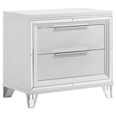 Tampa Furniture Outlet - Coaster - Marmore 2-drawer Nightstand Bedside Table White - 224962