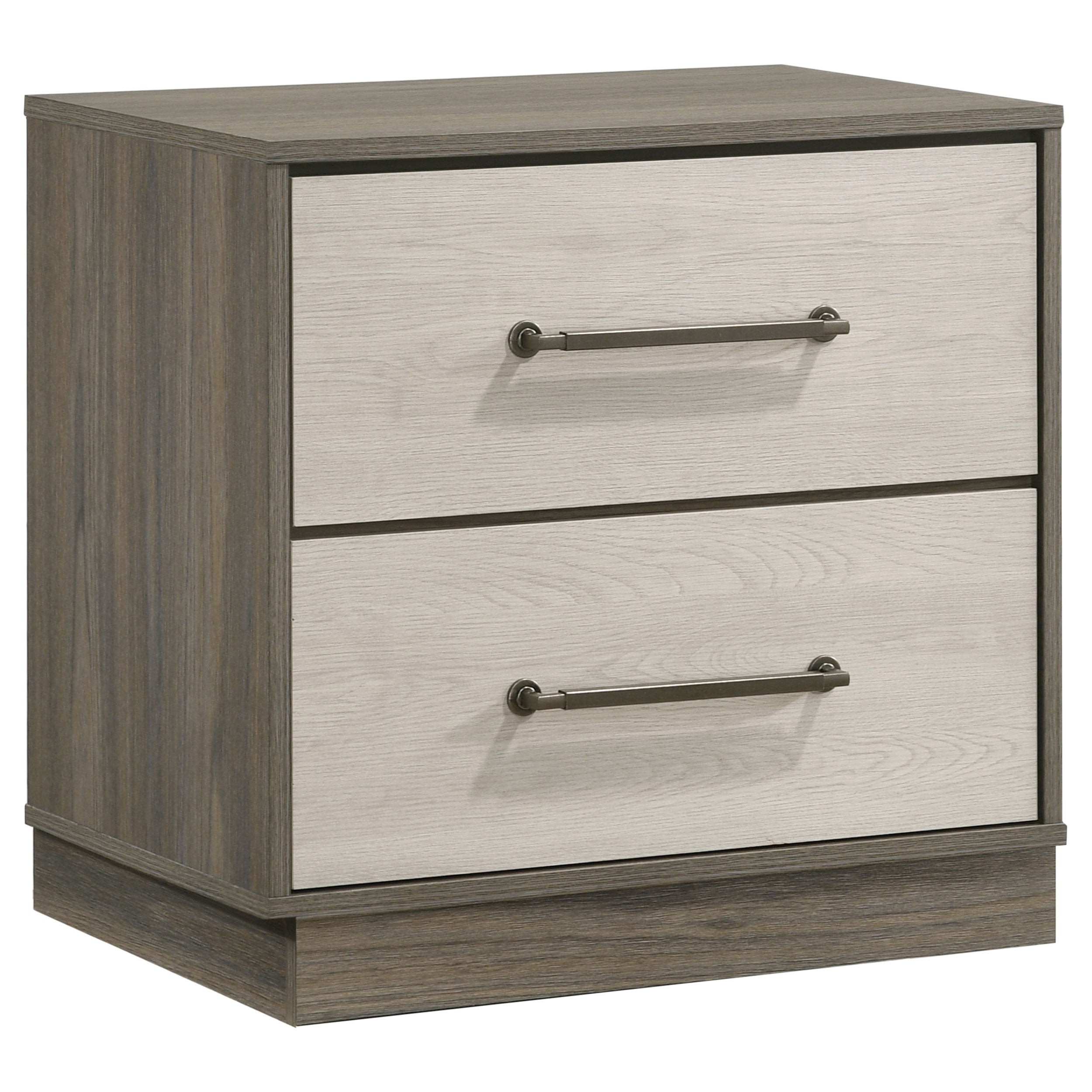 Tampa Furniture Outlet - Coaster - Fenwick 2-drawer Nightstand Bedside Table Grey Oak - 224982