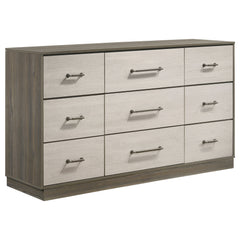 Tampa Furniture Outlet - Coaster - Fenwick 9-drawer Dresser Grey Oak - 224983