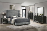 Tampa Furniture Outlet - Coaster - Lucia 5-piece Queen Bedroom Set Grey and Black - 224991Q-S5