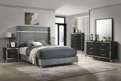 Tampa Furniture Outlet - Coaster - Lucia 5-piece Queen Bedroom Set Grey and Black - 224991Q-S5