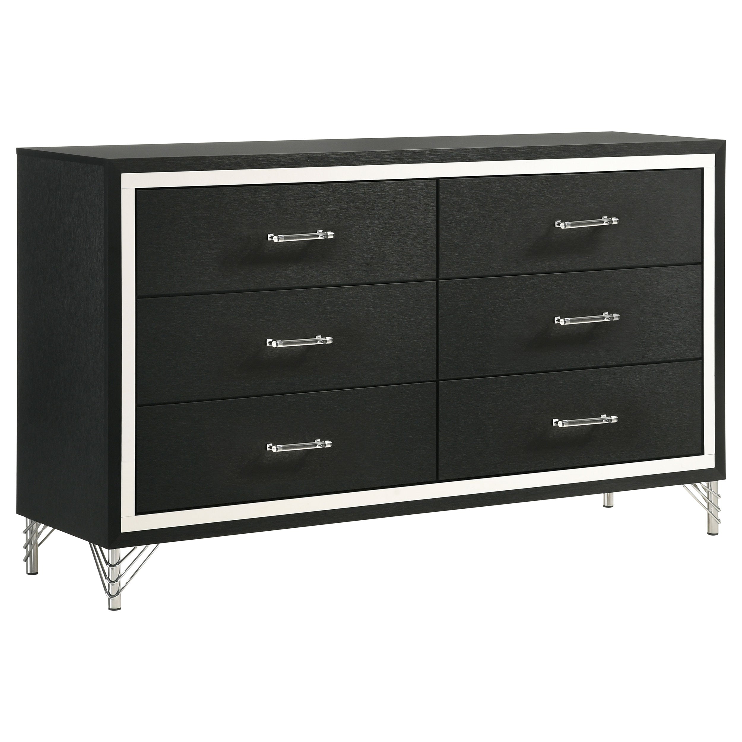 Tampa Furniture Outlet - Coaster - Lucia 6-drawer Dresser Cabinet Black - 224993