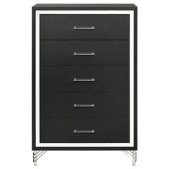 Lucia 5-drawer Bedroom Chest of Drawers Black