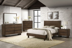 Tampa Furniture Outlet - Coaster - Glenwood 5-piece Eastern King Bedroom Set Warm Brown - 225011KE-S5