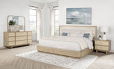 Tampa Furniture Outlet - Coaster - Kailani 4-piece Eastern King Bedroom Set Beige Oak - 225041KE-S4