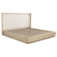 Tampa Furniture Outlet - Coaster - Kailani 52-inch California King Wingback Bed Beige Oak - 225041KW