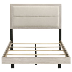 Trenton 54-inch Wood Full Panel Bed Rustic Cream