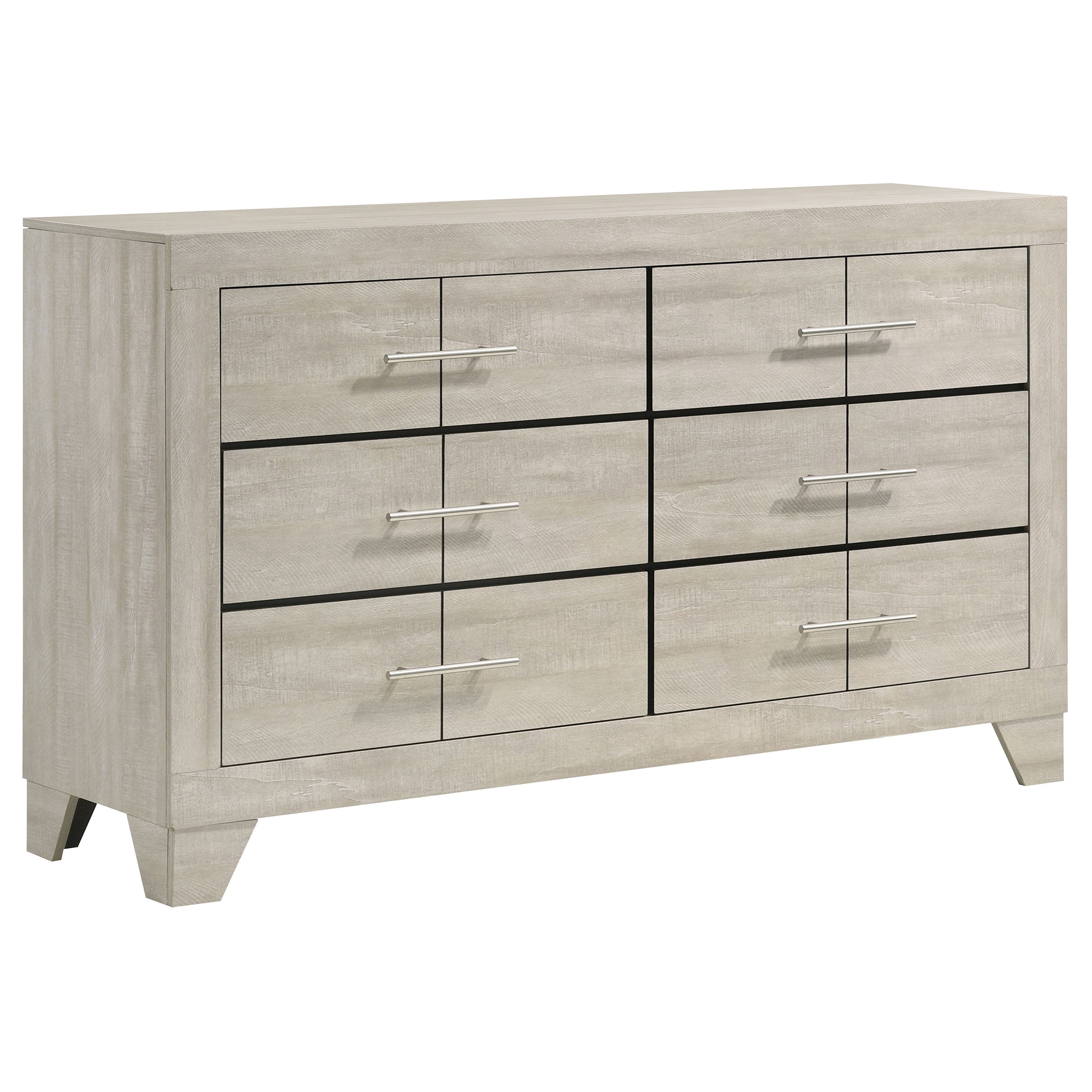 Tampa Furniture Outlet - Coaster - Trenton 6-drawer Bedroom Dresser Rustic Cream - 225063