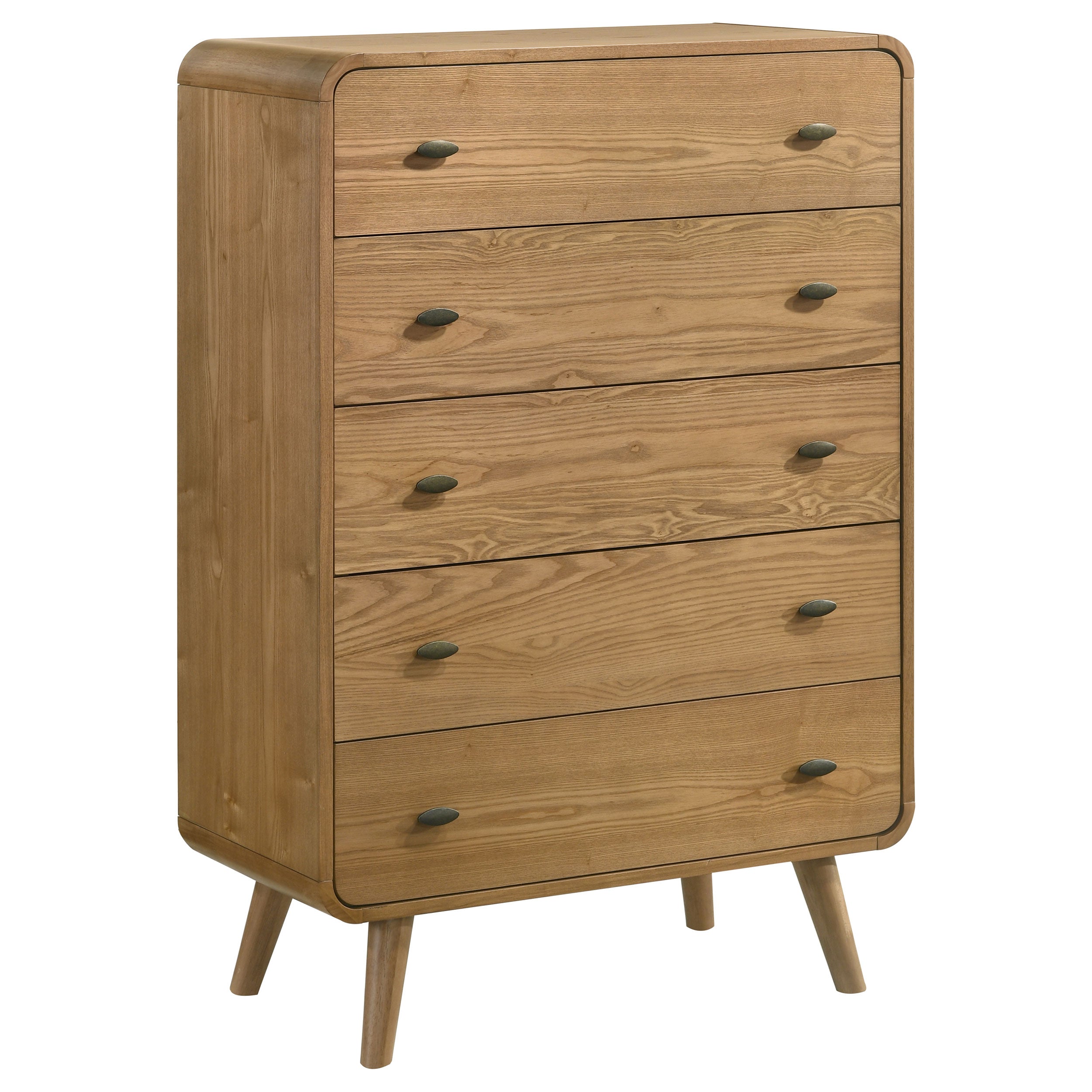 Tampa Furniture Outlet - Coaster - Robyn 5-drawer Bedroom Chest of Drawers Light Ash - 225095