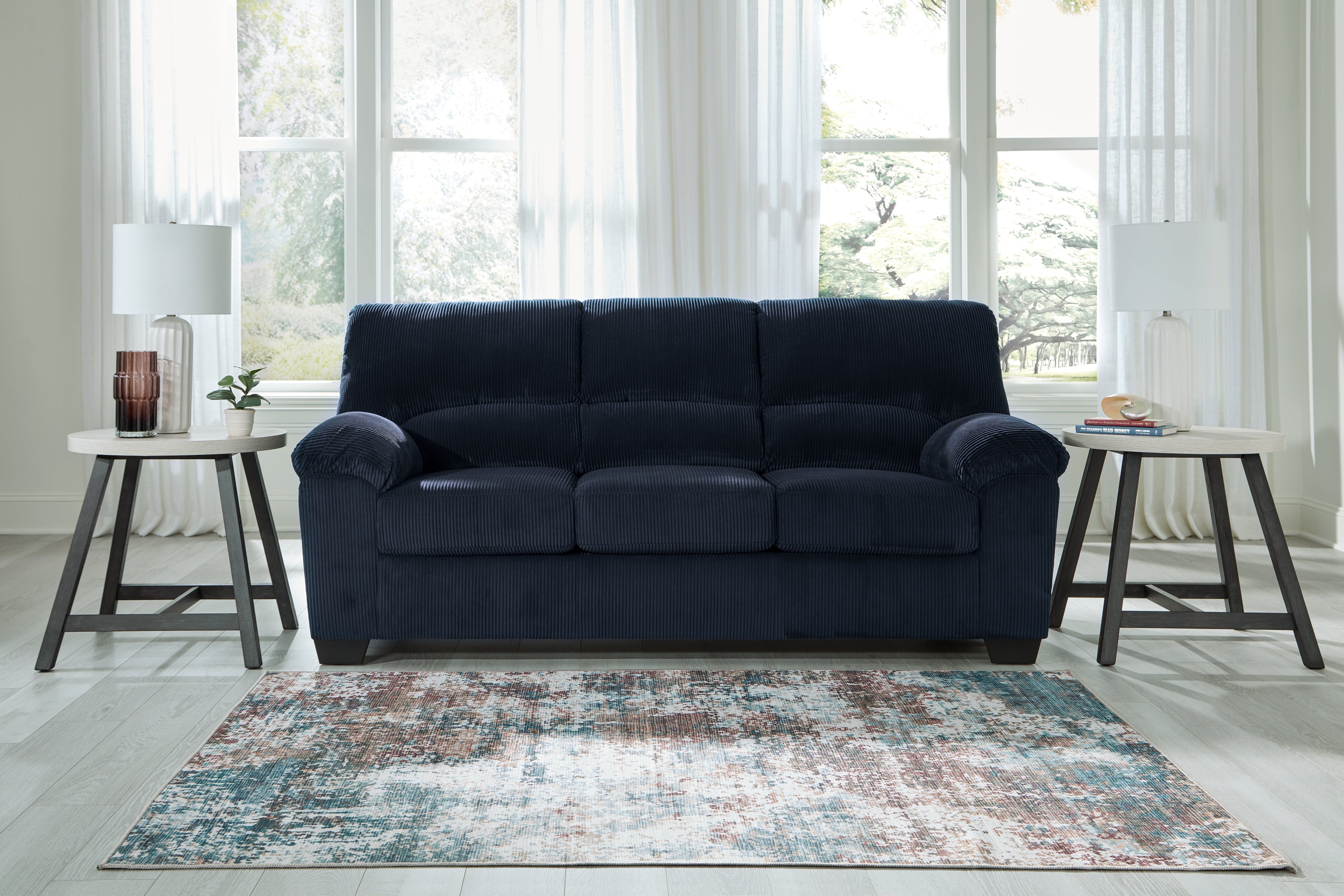 Tampa Furniture Outlet Lutz - Ashley Furniture - SimpleJoy Living Room - Sofa / Navy - 2420538