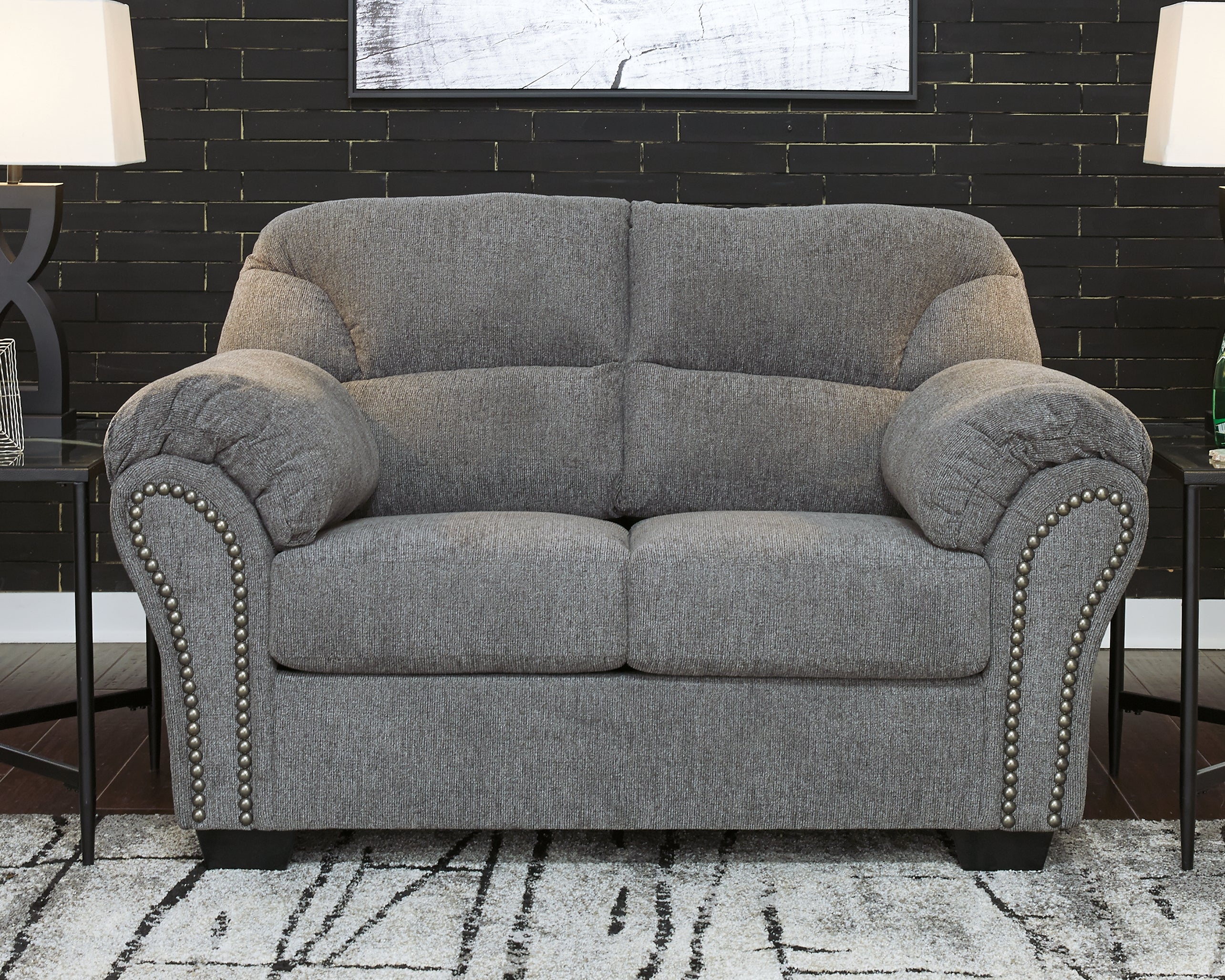Tampa Furniture Outlet Lutz - Ashley Furniture - Allmaxx Living Room - Loveseat / Pewter - 2810535