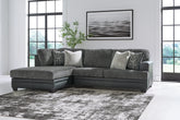 Tampa Furniture Outlet Lutz - Ashley Furniture - Brixley Pier Sectional - RAF 2-Piece Sectional with Chaise / Graphite - 29906S1