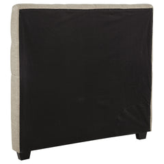 Chloe Upholstered Full Panel Headboard Oatmeal