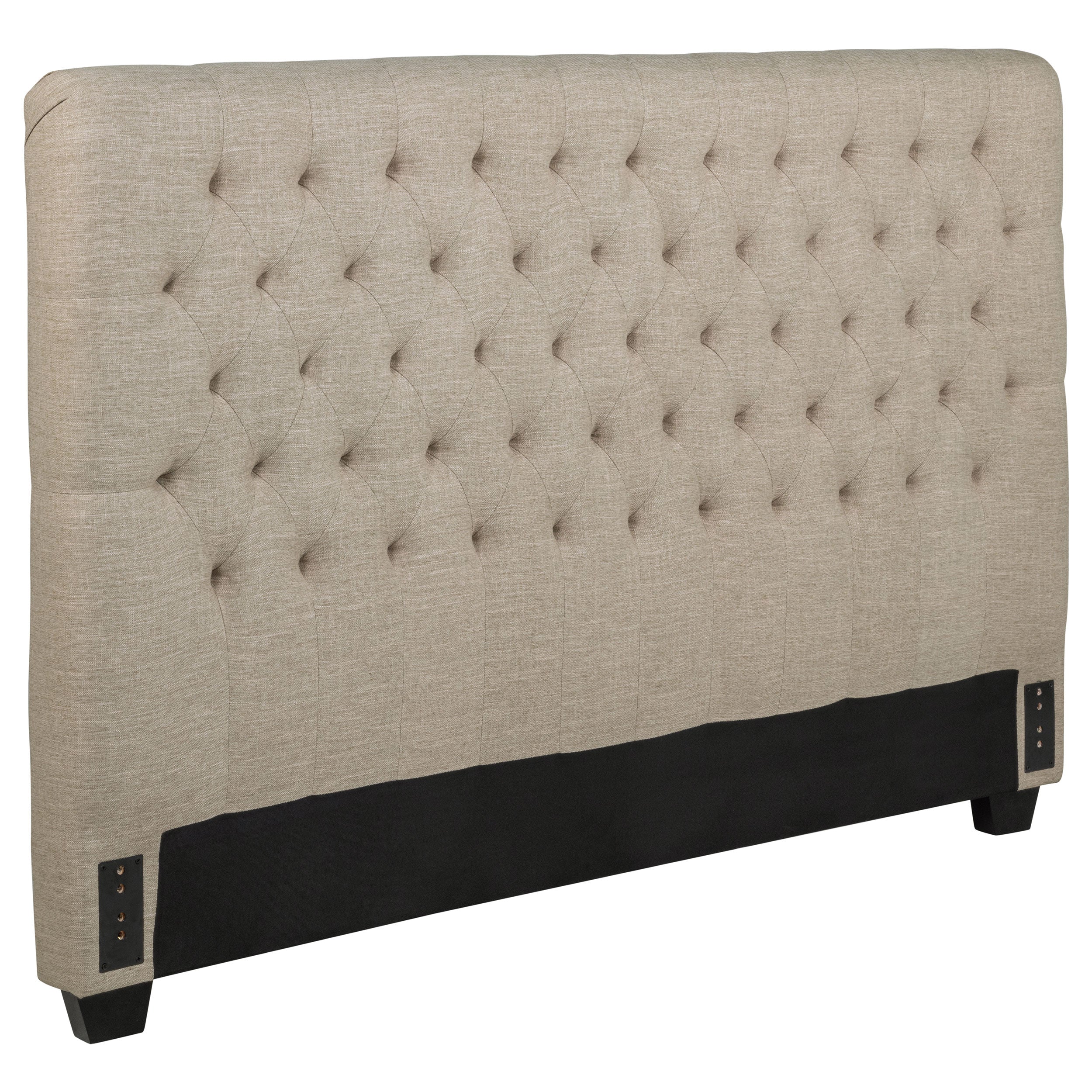 Tampa Furniture Outlet - Coaster - Chloe Upholstered California King Panel Headboard Oatmeal - 300007KWB1