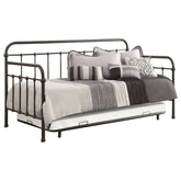 Tampa Furniture Outlet - Coaster - Livingston Metal Twin Daybed with Trundle Dark Bronze - 300398