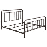 Tampa Furniture Outlet - Coaster - Livingston Metal Eastern King Open Frame Bed Dark Bronze - 300399KE