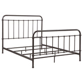 Tampa Furniture Outlet - Coaster - Livingston Metal Queen Open Frame Bed Dark Bronze - 300399Q