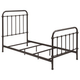 Tampa Furniture Outlet - Coaster - Livingston Metal Twin Open Frame Bed Dark Bronze - 300399T