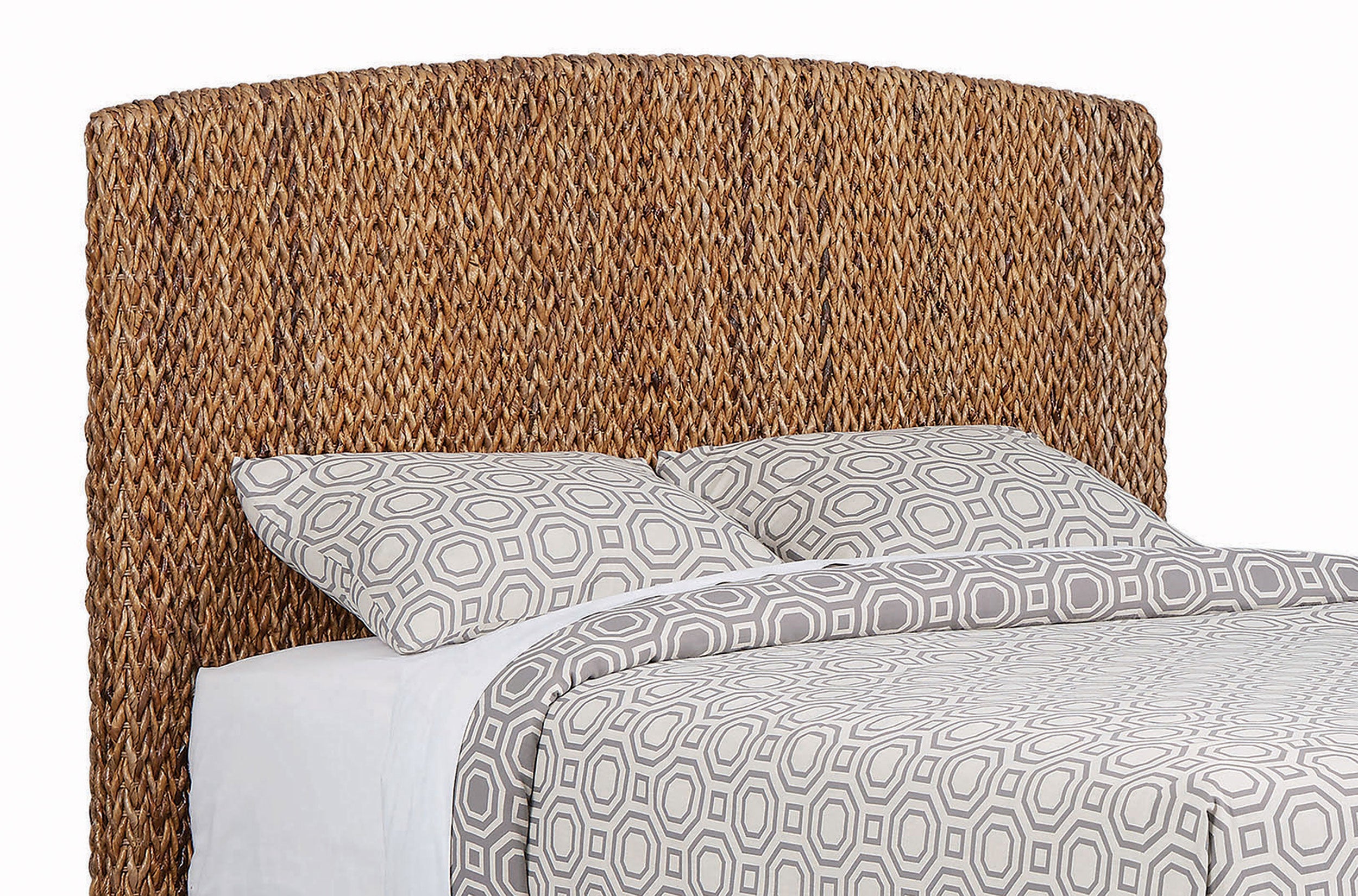 Tampa Furniture Outlet - Coaster - Laughton Woven Banana Leaf California King Headboard Amber - 300501KWB1