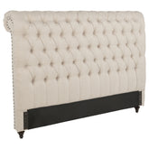 Tampa Furniture Outlet - Coaster - Devon 57-inch Upholstered Eastern King Headboard Beige - 300525KEB1