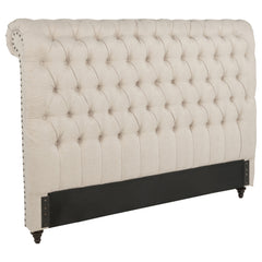 Tampa Furniture Outlet - Coaster - Devon 57-inch Upholstered Eastern King Headboard Beige - 300525KEB1