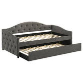 Tampa Furniture Outlet - Coaster - Sadie Upholstered Twin Daybed with Trundle Grey - 300638