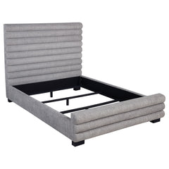 Tampa Furniture Outlet - Coaster - Patricia 58-inch Boucle Upholstered Queen Bed Grey - 300719Q