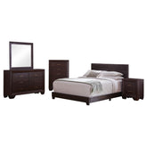 Tampa Furniture Outlet - Coaster - Dorian 5-piece Eastern King Bedroom Set Dark Cocoa - 300762KE-S5