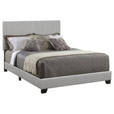 Tampa Furniture Outlet - Coaster - Dorian Faux Leather Upholstered Full Panel Bed Grey - 300763F