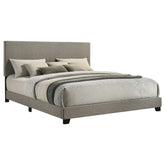 Tampa Furniture Outlet - Coaster - Dorian Fabric Upholstered California King Panel Bed Taupe - 300851KW