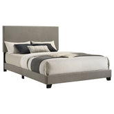 Tampa Furniture Outlet - Coaster - Dorian Fabric Upholstered Queen Panel Bed Taupe - 300851Q