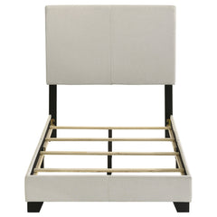 Dorian Fabric Upholstered Twin Panel Bed Cream