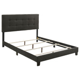 Tampa Furniture Outlet - Coaster - Mapes Upholstered Eastern King Panel Bed Charcoal - 305746KE