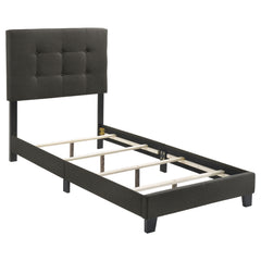 Tampa Furniture Outlet - Coaster - Mapes Upholstered Twin Panel Bed Charcoal - 305746T