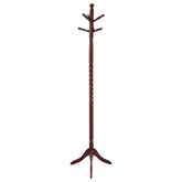 Tampa Furniture Outlet - Coaster - Riona 6 Hook Freestanding Wood Coat Rack Hat Hanger Merlot - 3058