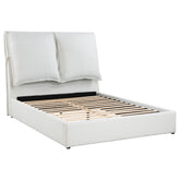 Tampa Furniture Outlet - Coaster - Gwendoline Upholstered Queen Panel Bed White - 306040Q