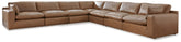 Tampa Furniture Outlet Lutz - Ashley Furniture - Emilia Sectional - RAF 7-Piece Sectional / Caramel - 30901S6