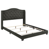 Tampa Furniture Outlet - Coaster - Sonoma Upholstered Eastern King Wingback Bed Grey - 310072KE