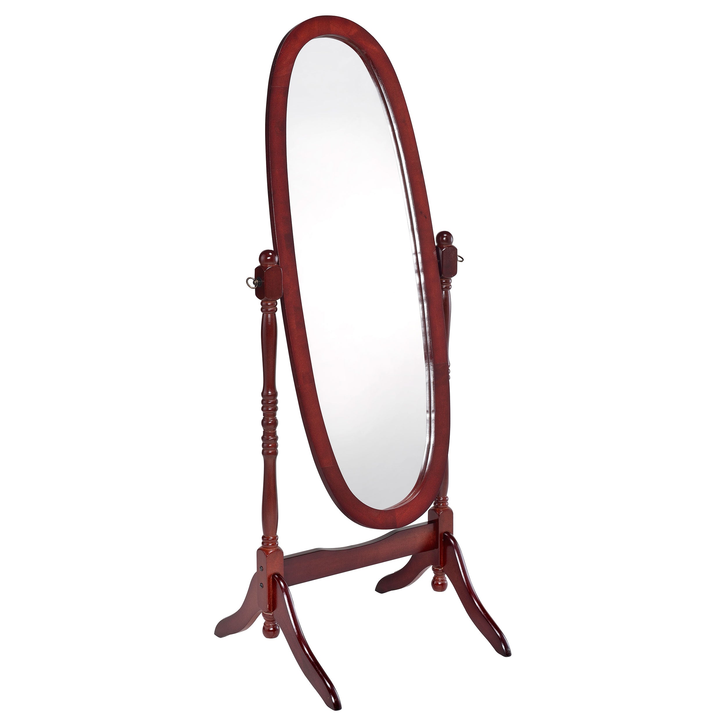 Tampa Furniture Outlet - Coaster - Foyet Wood Adjustable Full Length Cheval Mirror Merlot - 3101