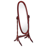 Tampa Furniture Outlet - Coaster - Foyet Wood Adjustable Full Length Cheval Mirror Merlot - 3101