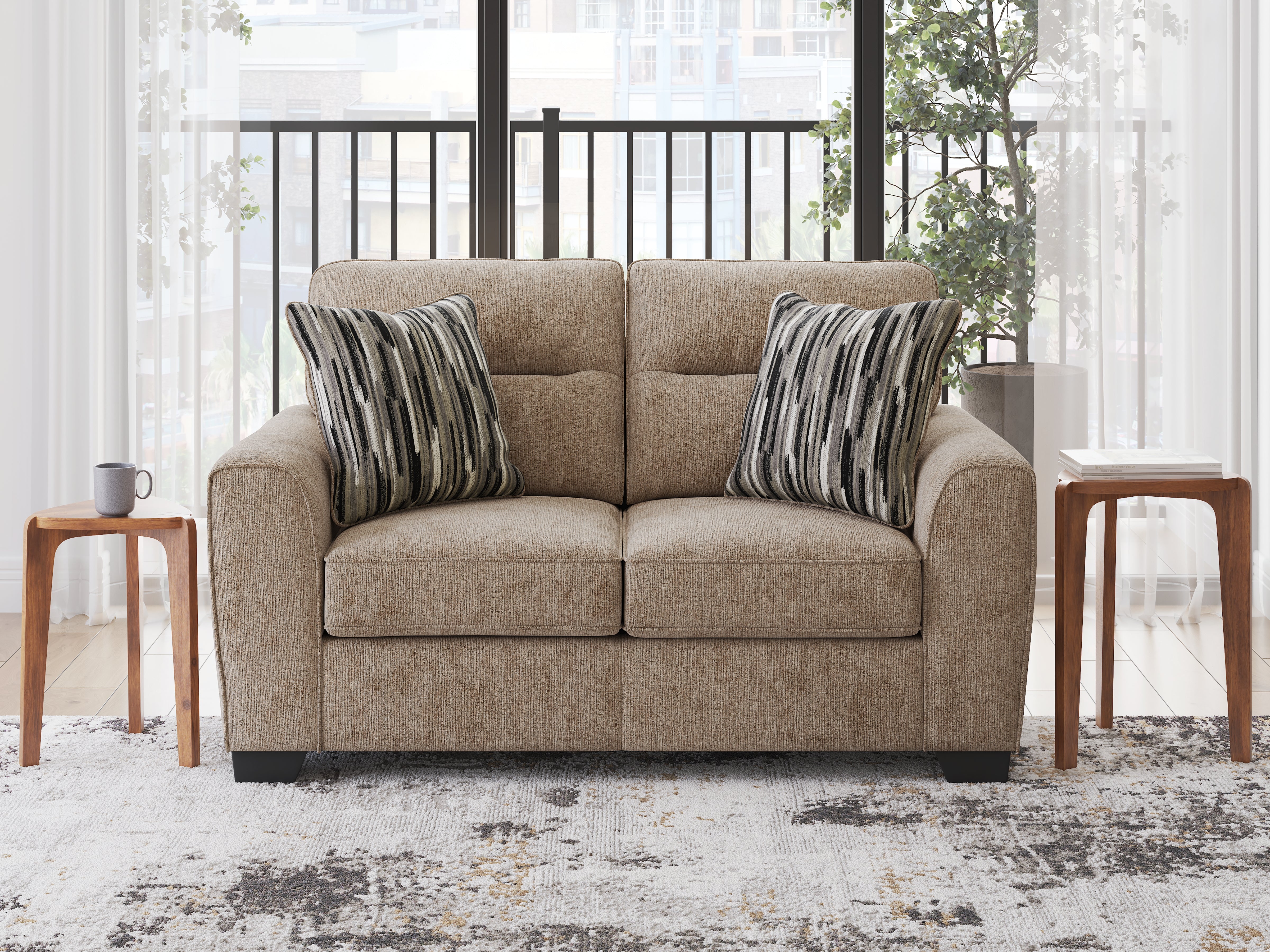 Tampa Furniture Outlet Lutz - Ashley Furniture - Olten Living Room - Loveseat / Mocha - 3130435