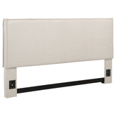 Tampa Furniture Outlet - Coaster - Izzy Upholstered King Panel Headboard Sand - 315985K