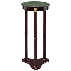 Tampa Furniture Outlet - Coaster - Edie Round Marble Top Plant Stand Merlot - 3315